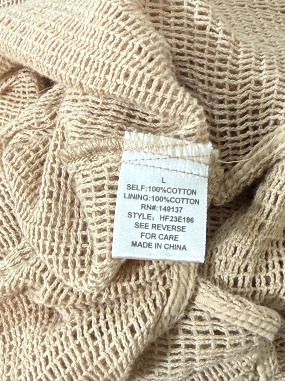 HYFVE Waffle Knit Button-Up Shirt in Beige - Picture 8 of 9